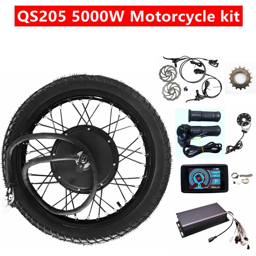 5000W Hub Motor Kit 72V - Kit de Roda Traseira para Motocicleta
