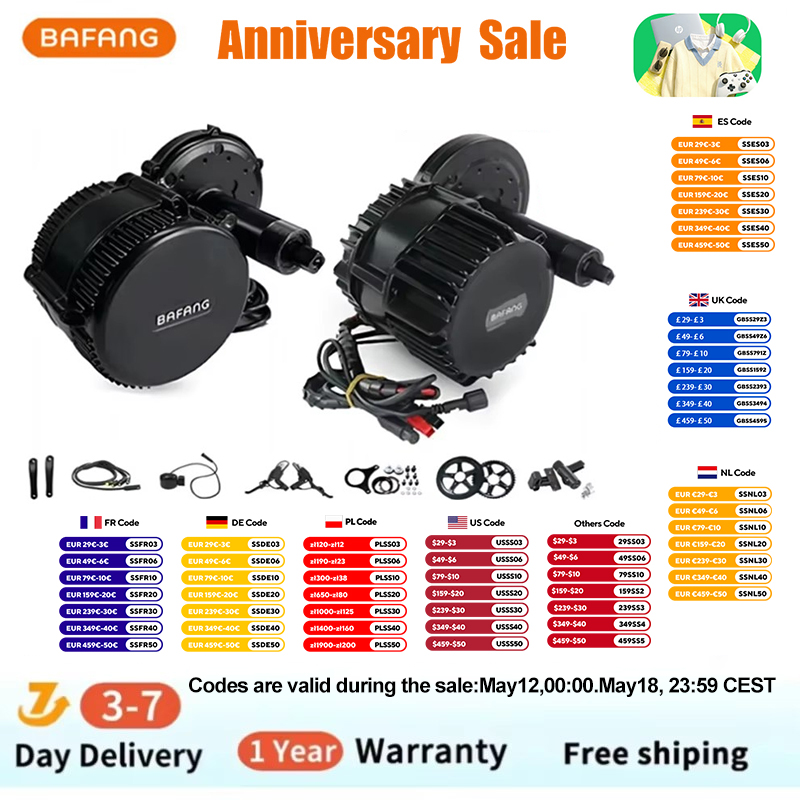 Side Hung Mid Drive Motor Kit - Kit de Conversão para Bicicleta Elétrica