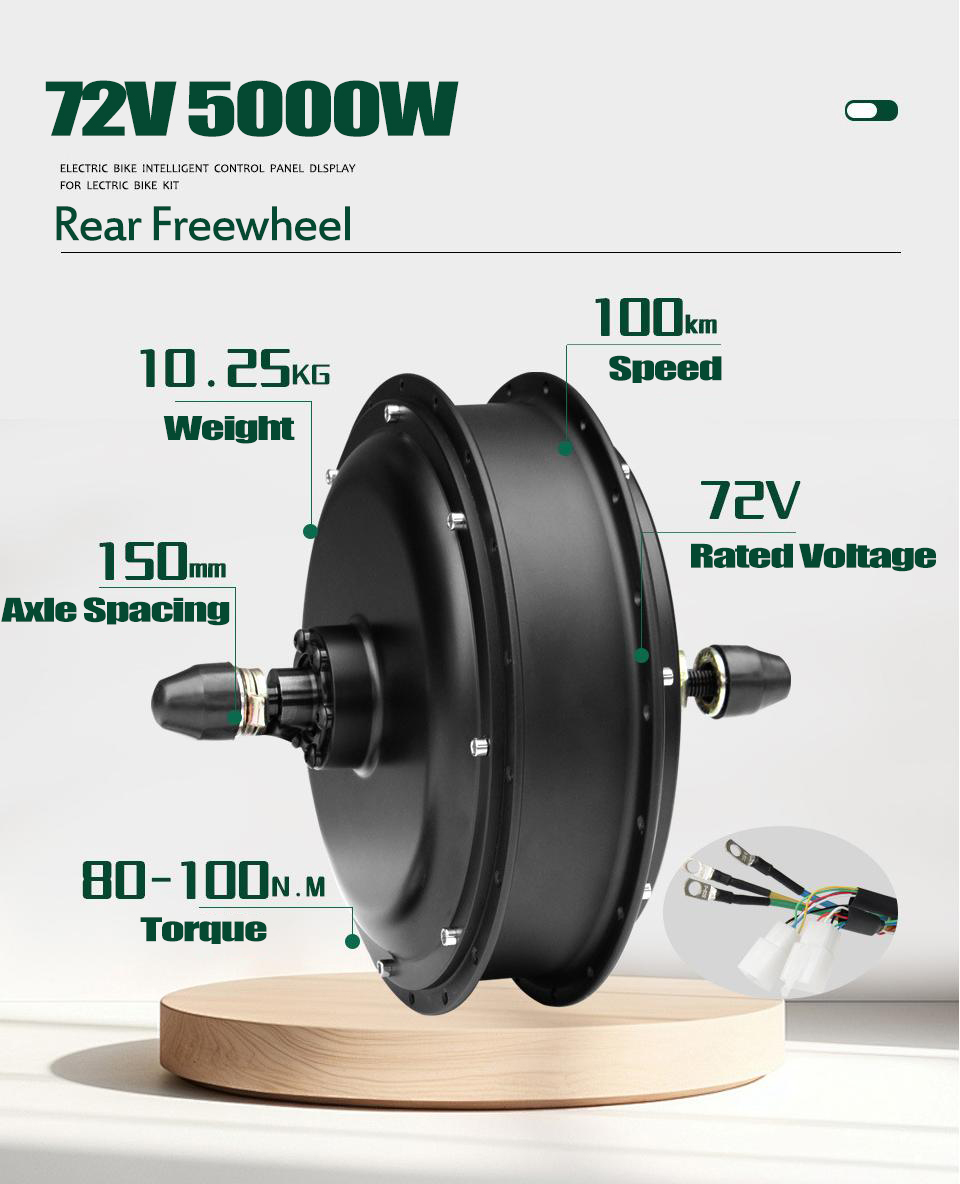 Novo Kit de Conversão para E-B - 5000W Hub Motor Kit 72V avaliação e preço